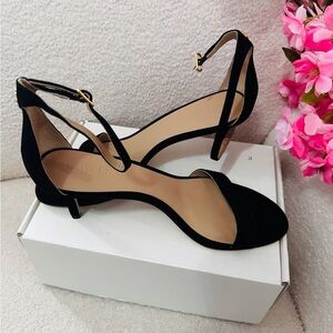 Lauren Ralph Lauren Black Heels with Gold Accents